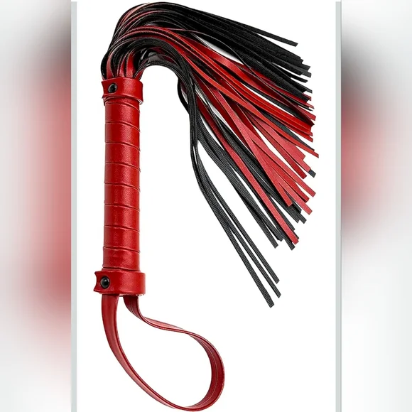 Red & Black Faux Leather “After Dark” Tassel Tease | 20” | New in Package - Picture 1 of 6